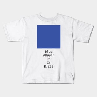 Blue Hex and RGB Code Kids T-Shirt